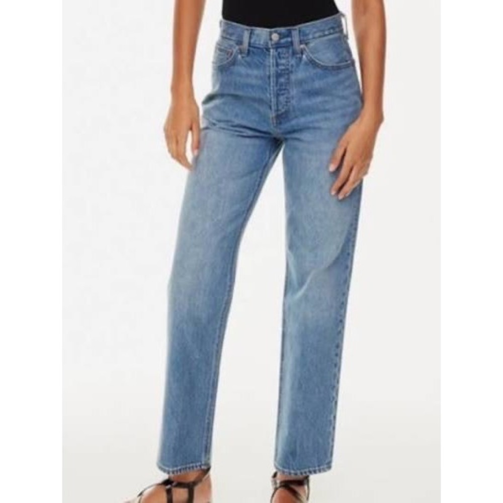 Denim Forum The Joni High Rise Loose‎ Jeans Blue 28 29L Aritzia